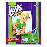 313QkrUQmSL. SL160  LUVS DIAPERS JUMBO SZE 6 26231 Size: 4X23