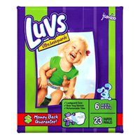 Luvs Ultra Leakguards Diapers, with Barney Size 6, Jumbo Pack 26231 - 23 diapers / pack, 4 packs