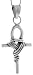 Sterling Silver 1 3/4 Wire Wrapped Ankh Cross Pendant