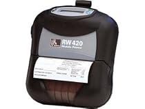 Zebra RW-420 RW 420 Portable Printer, Black/Gray With 4 Inch Printhead, LCD, 8MB DRAM, 4MB Flash, St