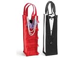 True Fabrications Flapper & Tux Wine Gift Bags Set of 2