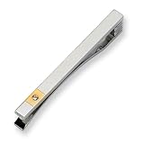 Stainless Steel 24k Gold-plating Diamond Accent Tie Bar