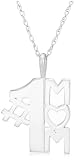 Sterling Silver #1 Mom Pendant, 18