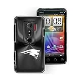 HTC EVO 3D Black Aluminum Plated Hard Back Plastic Case New England Patriot ....