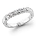 14K White Gold 1/2 ctw. Five - Stone Diamond Wedding / Anniversary Band (I-J;I1-2)