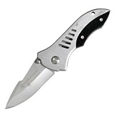 Swat II, Stainless w/Black Insert, Plain Blade