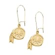 14K Yellow Gold Washington Redskins NFL Logo Dangle Earrings