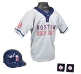 Boston Red Sox MLB Youth Helmet and Jersey Set