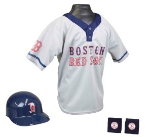 Boston Red Sox Baseball Helmet and Jersey Set