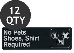 NO PETS - RESTAURANT BUSINESS DOOR SIGN - WHOLESALE
