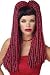 Witchy Contemporary Goth Costume Red and Black Shimmer Wig