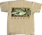 Flying Fisherman Native Angler Collection Crappie Short Sleeve Tee Shirt T1553 X-Large