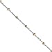 Sterling Silver Twisted Chain With 18kt Gold over Sterling Silver Beads 9in Anklet