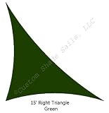 15 x 15 x 21 Right Triangle Green Color Premium Quality Heavy Duty Australian Made Shade Sail 313RKH8x1VL. SL160 15 x 15 x 21 Right Triangle Green Color Premium Quality Heavy Duty Australian Made Shade Sail