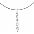 Five Jagged Diamond Journey Pendant Necklace