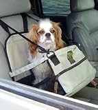 Pet Lookout Car Booster Seat - Safe and Comfortable - FAUX LEATHER - GRAY