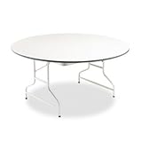 Deluxe Folding Table, 60 Diameter, Light Gray Finish