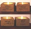 Comfort Candle - Love Always Set of 4 - 2.5" Square #06010