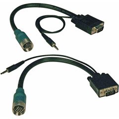 Tripp Lite EZA-VGAAM-2 1ft Type A Easy Pull Kit with HD15 M/M & 3.5mm M/M Connectors