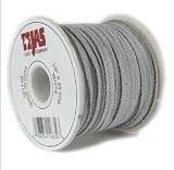Genuine Split Suede Leather Lace Cord 3mm White (By The Yard)
