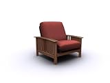 American Furniture Alliance Hermosa Metal/Wood Frame Junior Twin Chair, Acorn