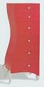 Red Naomi Curving Chest Of Drawers