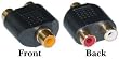 2 RCA Female / 1 RCA Female Audio Adapter