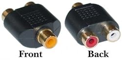 2 RCA Female / 1 RCA Female Audio Adapter