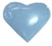Angelite Heart 01 Blue Crystal Angel Meditation Universal Love Peru Stone 1.7"