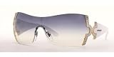 BVLGARI BV 651B 944/8G GOLD WHITE GRAY GRADIENT SWAROVSKI RHINESTONE SUNGLASSES.