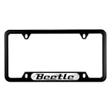 Genuine OEM Volkswagen Beetle Stainless Steel License Plate Frame - Black by Volkswagen
