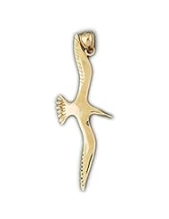 Dazzlers Solid 14k Gold Bird Charm Pendant Available in three colors from jewelsberry (weights: 4.4 grams only)