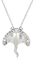 14k White Gold "Jewels of the Sea" Diamond Stingray Pendant (1/10 cttw, G-H Color, I1 Clarity)