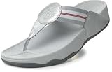 FitFlop Womens Walkstar Thong Sandal,Silver,8 M US
