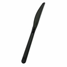Dispoz-O F1002E Ebony Color Heavyweight Polypropylene Cutlery Knife (Case of 1000)