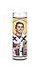 Celebrity Prayer Candles Christian Bale Funny Saint Candle - 8 inch Glass Prayer Votive - 100% Handmade in USA - Novelty Celebrity Gift