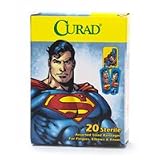  : Curad Childrens Assorted Kid Size Bandages, Superman - 20 Each / Pack, 2 Packs