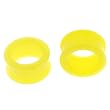 Silicone Double Flared Yellow Plugs - 0G (Sold as a Pair)