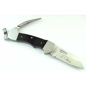 MYERCHIN B300P OFFSHORE SYSTEM 3 4 SERRATED FOLDER SAILING RIGGING KNIFE WITH SHEATH by 