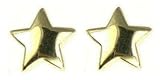 Image of 9ct Yellow Gold Ladies Plain Star Stud Earrings