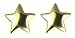 9ct Yellow Gold Ladies Plain Star Stud Earrings