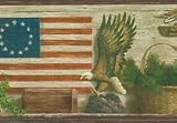 Brick Americana Wallpaper Border