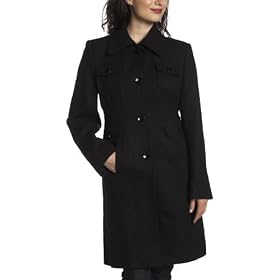 Kenneth Cole Reaction Women's Melton Wool Military Coat