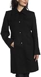 Kenneth Cole Reaction Women's Melton Wool Military Coat,Black,16