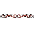 Tribal Red And Black Arm Band Temporary Tattoo 1.5x9