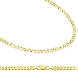 14k Solid Yellow Gold Cuban Curb Link Bracelet 2.4mm 7