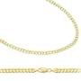 14k Solid Yellow Gold Cuban Curb Link Bracelet 2.4mm 7