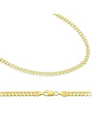 14k Solid Yellow Gold Cuban Chain Necklace 2.4mm 22"