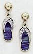 Blue & Green Flip Flop Post Earrings -ES1647