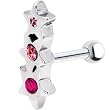 Multi Pink CZ Star Trilogy Cartilage Earring